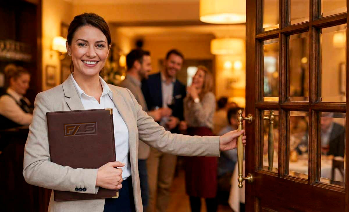 Recibir un cliente en la puerta